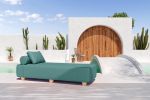 Jaxx Alvy Outdoor Sun Lounger – Luxurious Sunbed with Hevea Wood Feet