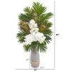 Phalaenopsis Orchid and Peacock Feather Arrangement