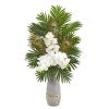 Phalaenopsis Orchid and Peacock Feather Arrangement