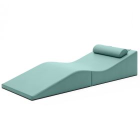 Jaxx Clermont Sun Lounger  Luxurious Waterproof Poolside Lounge & Outdoor Chaise (Option: Marine Vinyl Waterfall Blue)