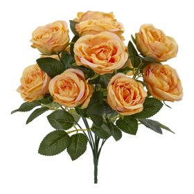 Rose Bush Artificial Flower (Set of 6) (size: 14")