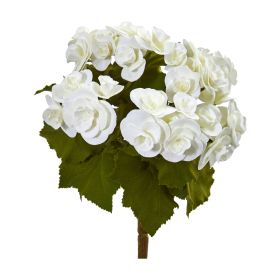 Begonia Bush Artificial Flower (Set of 4) (size: 11")