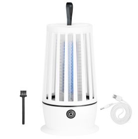 Rechargeable Mosquito Killer Lamp Bug Zapper with Night Light Strap Mosquito Catcher with Max 1615Square Feet Range UV Light for Indoor Outdoor (Option: White  GPCT4421)