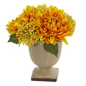Mum Arrangement (size: 12")