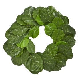 Fiddle Leaf Artificial Wreath (size: 30")