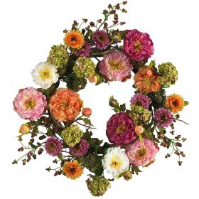 Peony Wreath (size: 24")