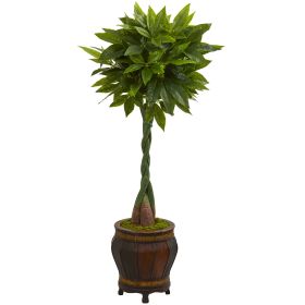 Money Artificial Tree in Decorative Planter (Real Touch) (size: 5')