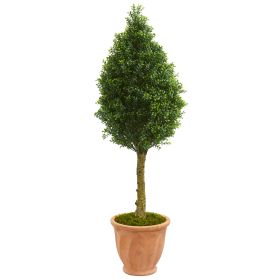 Boxwood Tree in Planter UV Resistant (Indoor/Outdoor) (size: 4')