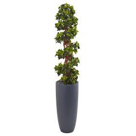 English Ivy Tree in Planter UV Resist (Indoor/Outdoor) (size: 5')