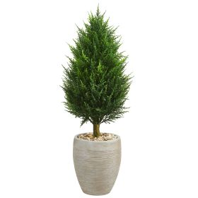 Cypress Cone Tree in Planter UV Res(Indoor/Outdoor) (size: 40")