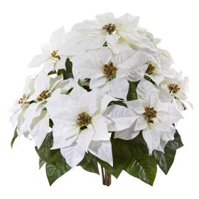 Poinsettia Artificial Plant (Set of 2) (size: 24")