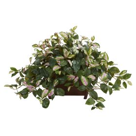 Hoya Artificial Plant in Decorative Planter (size: 16")