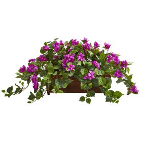 Bougainvillea Artificial Plant in Decorative Planter (size: 18")