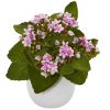 Kalanchoe Artificial Plant in White Vase (Set of 3)