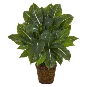 Ever Green Artificial Plant in Planter (Real Touch) (size: 22")