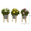 Kalanchoe Plant in Tin Planter with Legs (Set of 3)