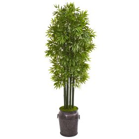 Bamboo Tree in Planter UV Resistant (Indoor/Outdoor) (size: 6')