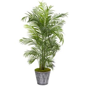 Areca Palm Tree in Planter UV Resistant (Indoor/Outdoor) (size: 63")
