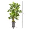 Areca Palm Artificial Tree in Metal Planter