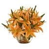Lily Artificial Arrangement in Gold Vase