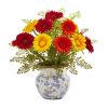Gerber Daisy and Maiden Hair Arrangement in Vase