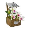 Cattleya Orchid Arrangement in Tin Roof Planter