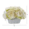 Peony Artificial Arrangement in Decorative Vase