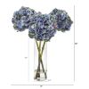 Hydrangea Artificial Arrangement in Glass Vase