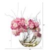 Cherry Blossom Artificial Arrangement in Glass Vase