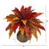 Autumn Boston Fern Artificial Plant in Planter