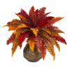 Autumn Boston Fern Artificial Plant in Planter