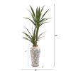 Double Yucca Artificial Plant in Designer Planter