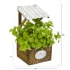 Basil Artificial Plant in Tin Roof Planter