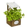 Basil Artificial Plant in Tin Roof Planter