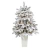 Flkd North Carolina Fir Xmas Tree w/150 Lights in Planter