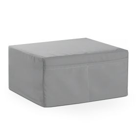 Jaxx Chastain 2 in 1 Convertible Outdoor Lounger & Ottoman (Option: Sunfield Granite)