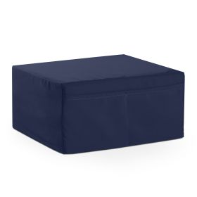 Jaxx Chastain 2 in 1 Convertible Outdoor Lounger & Ottoman (Option: Sunfield Navy Blue)
