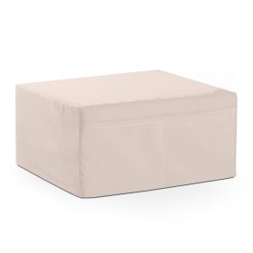 Jaxx Chastain 2 in 1 Convertible Outdoor Lounger & Ottoman (Option: Sunfield White)