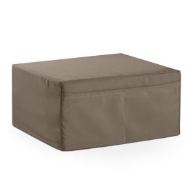 Jaxx Chastain 2 in 1 Convertible Outdoor Lounger & Ottoman (Option: Sunfield Taupe)